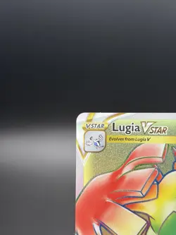 Lugia VSTAR 202/195 Rare Rainbow Silver Tempest Pokemon Card NM - Image 4