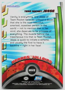 Team Rocket: Jesse #119 Topps Trading Cards Series 2 Pokemon LP - Image 2