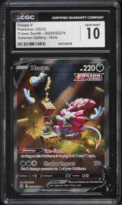 CGC 10 Hoopa V GG53/GG70 Crown Zenith Galarian Gallery Pokemon Card - Image 1