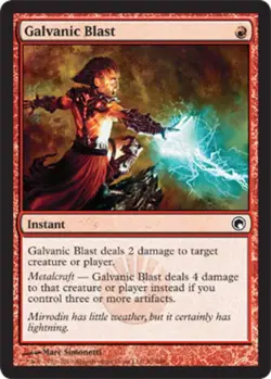 MTG Galvanic Blast - Foil, Scars of Mirrodin, Damaged, English - Image 1