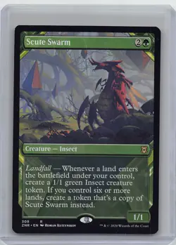 Zendikar Rising #308 Scute Swarm (Showcase) - Image 1