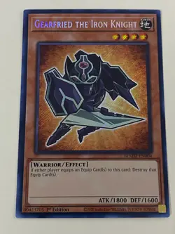 Yugioh Gearfried the Iron Knight x 3 1st Edition Secret Rare Chibi NM Free Holo - Image 3