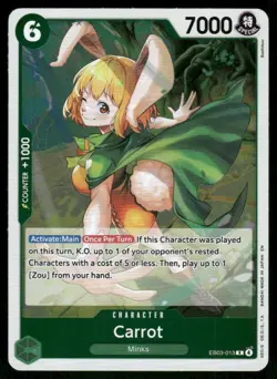 Carrot EB03-013 Rare Extra Booster: One Piece Heroines Edition One Piece Foil NM - Image 1