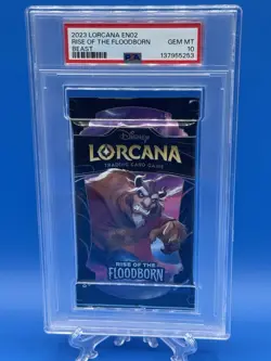 PSA 10 - 2023 Disney Lorcana Rise of the Floodborn Beast Art Foil Pack - Image 1
