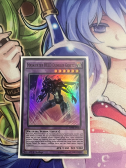 MASKED HERO DARK LAW GERMAN SUPER RARE SDHS-EN044 DE044 NEAR MINT YUGIOH - Image 1