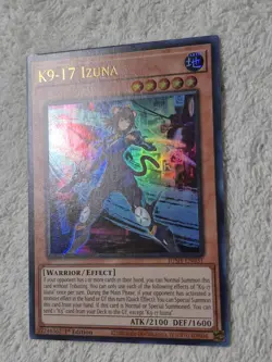Yugioh TCG K9-17 Izuna JUSH-EN031 Justice Hunters 1st Edition Ultra Rare - Image 1