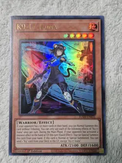 Yugioh TCG K9-17 Izuna JUSH-EN031 Justice Hunters 1st Edition Ultra Rare - Image 2