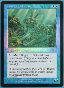 Lord of Atlantis FOIL 7th Edition HEAVILY PLD Blue Rare CARD (361288) ABUGames - Image 1