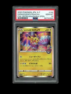 Pokemon PSA 10 GEM MINT 2020 Kanazawa's Pikachu Japanese Center Card 144/S-P - Image 1