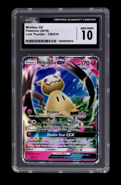 Mimikyu GX 149/214 Pokemon Card TCG SM Lost Thunder Gem Mint Condition CGC 10 - Image 1