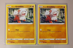 2x Hisuian Growlithe 083/196 Pokemon card Lost Origin common NM - Image 1