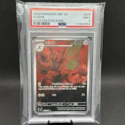 Scizor 205/197 Illustration Rare Pokemon Obf En-Obsidian Flames 2023 PSA 9 NM-MT - Image 1