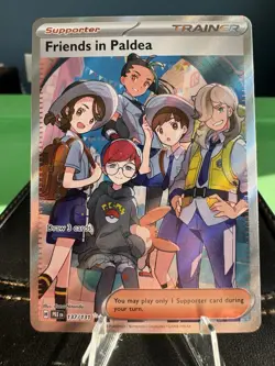 Pokemon TCG Trainer Friends in Paldea Ultra Rare Holo 137/131 Prismatic Full Art - Image 1