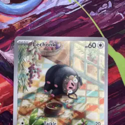 Lechonk 209/197 Illustration Rare Obsidian Flames Pokemon - Image 3