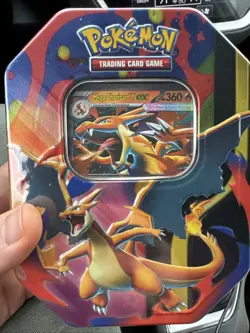 Pokemon TCG Mega Charizard Y EX Metal Tin Box - Mega Charizard Y EX, English - Image 1