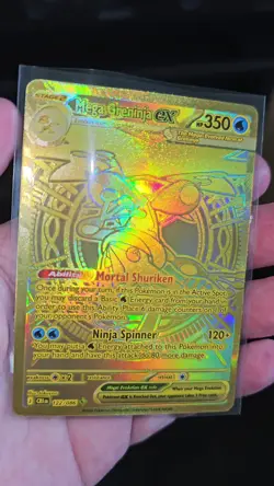 Mega Greninja ex 122/086 Me04: Chaos Rising Holo Pokemon Gold Hyper Rare Single - Image 2