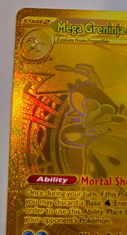 Mega Greninja ex 122/086 Me04: Chaos Rising Holo Pokemon Gold Hyper Rare Single - Image 4
