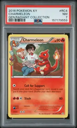 2016 POKEMON XY GENERATIONS RADIANT COLL #RC4 CHARMELEON PSA 7 - Image 1