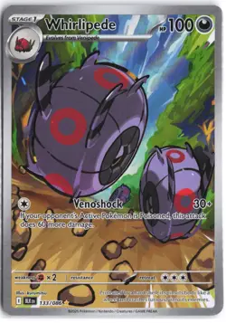 Whirlipede 133/086 Holo Illustration Rare Black Bolt Pokemon NM - Image 1