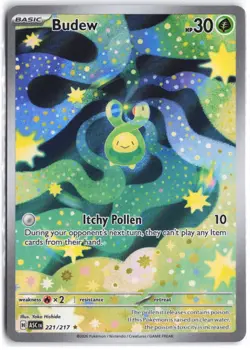 Budew 221/217 Illustration Rare Ascended Heroes Pokemon NM - Image 1