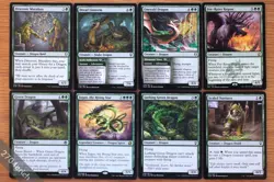 Set of 8 Green Commander Dragons *NM* (Magic the Gathering EDH MTG English) - Image 1
