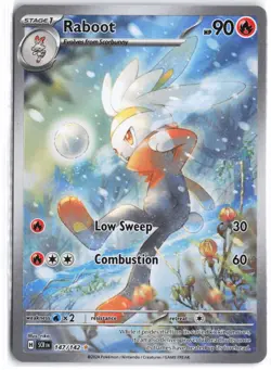 Raboot 147/142 Illustration Rare Stellar Crown Pokemon NM - Image 1