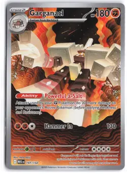 Garganacl 147/132 Illustration Rare Mega Evolution Pokemon NM - Image 1