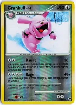 Granbull 39/106 Uncommon Great Encounters Pokemon Reverse Holo NM - Image 1