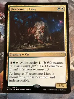 1x Fleecemane Lion Commander 2017 LP MTG Magic the Gathering x1 MKE - Image 1