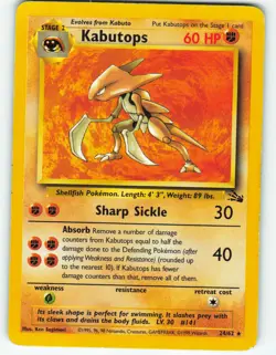 Kabutops - 24/62 Fossil Set - Pokemon TCG - 1999 - Image 1