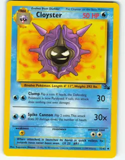 Cloyster - 32/62 Fossil Set - Pokemon TCG - 1999 - Image 1