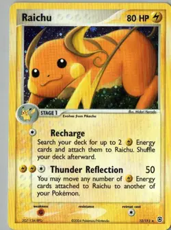 Pokemon TCG Raichu Leaf green Fire red holo rare NM - Image 1