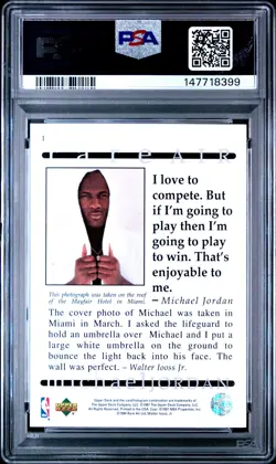 MICHAEL JORDAN 1 UPPER DECK MJ RARE AIR UPPER DECK PSA 10 - Image 2
