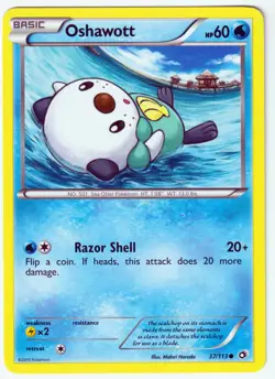 Oshawott Common Legendary Treasures 37/113 MP Pokemon TCG - Image 1