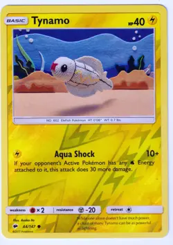 Tynamo Common SM Burning Shadows 44/147 NM Reverse Holo Pokemon TCG - Image 1