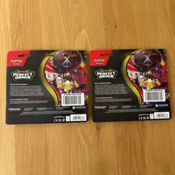 2 x Pokemon TCG: Mega Evolution Perfect Order 3-Pack Triple Blister Chikorita ✅ - Image 2