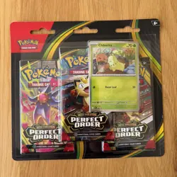 2 x Pokemon TCG: Mega Evolution Perfect Order 3-Pack Triple Blister Chikorita ✅ - Image 4