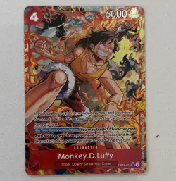 One Piece Monkey D. Luffy OP16-015 SR Super Rare Holo Alt Art EN 6000 - Image 1
