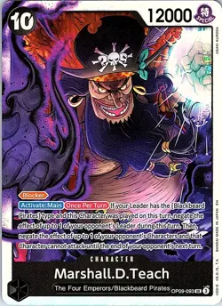 Marshall.D.Teach (093) OP09-093 Emperors in the New World One Piece NM - Image 2