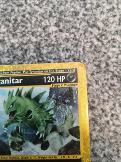 TYRANITAR 3/12 POKEMON EXPEDITION OVERSIZED HOLO PROMO BOX TOPPER CARD 2002 - Image 2