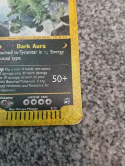 TYRANITAR 3/12 POKEMON EXPEDITION OVERSIZED HOLO PROMO BOX TOPPER CARD 2002 - Image 5
