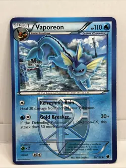 Pokemon TCG Vaporeon Plasma Freeze 20/116 Regular Uncommon Card MP - Image 1