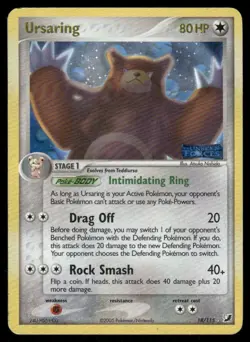 Pokemon Cards Ursaring 18/115 Reverse Holo STAMPED Unseen Forces Rare NM - Image 1