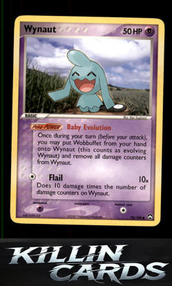 Wynaut 70/108 Pokemon Common Power Keepers Card LP - Image 1