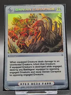 Chaotic Card : Danian Carapace Zenith Of The Hive Zoth Super Rare Battlegear Dmg - Image 1