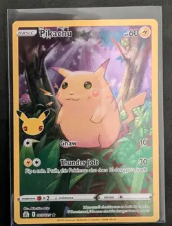 Pokemon TCG Pikachu Celebrations 25th Anniversary Holo Rare Card 05/25 NM - Image 1