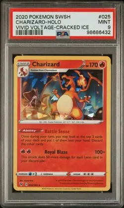 Pokemon TCG Cards Charizard 025/185 Vivid Voltage Cracked Ice Promo PSA 9 - Image 1