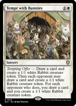 Tempt with Bunnies Bloomburrow NM Rare #13 MTG Magic - Image 3