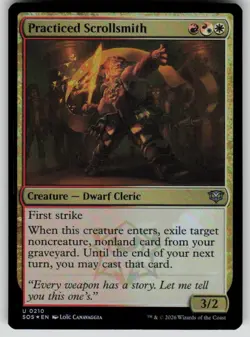Practiced Scrollsmith Foil Uncommon Secrets of Strixhaven 210 MTG Near Mint 2026 - Image 1