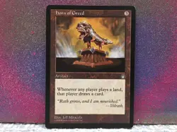 MTG - Horn of Greed - Rare Stronghold Magic The Gathering LP - Image 1